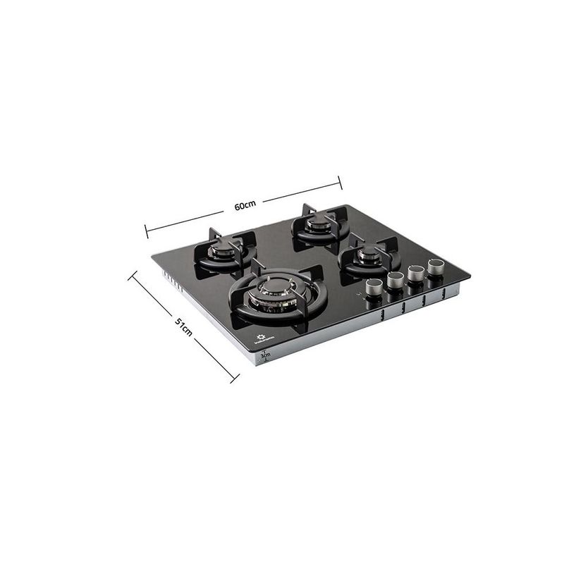 Cocina-Empotrable-4Hornillas-de-Vidrio-Templado-Indurama-EGI-604VDNEG--oferta-