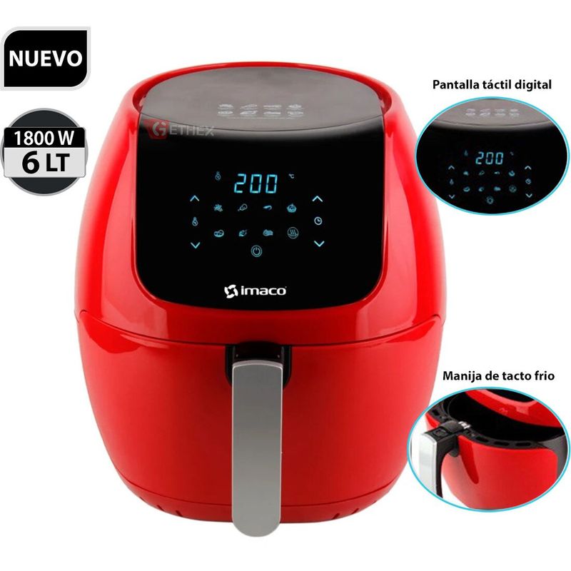 Freidora-de-Aire-6-Litros-AF6018-Rojo-Imaco