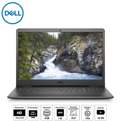 Laptop Dell core I3501 I3-1115G4 4GB 1TB 15.6 HD Ubuntu Linux