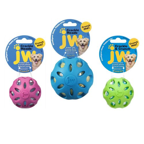 JW Juguete Crackle Heads Crackle Ball Small