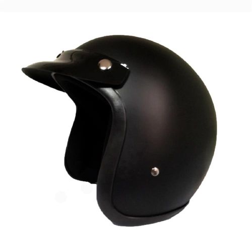 Casco de moto Tipo vespa chopper en negro mate  / Talla l