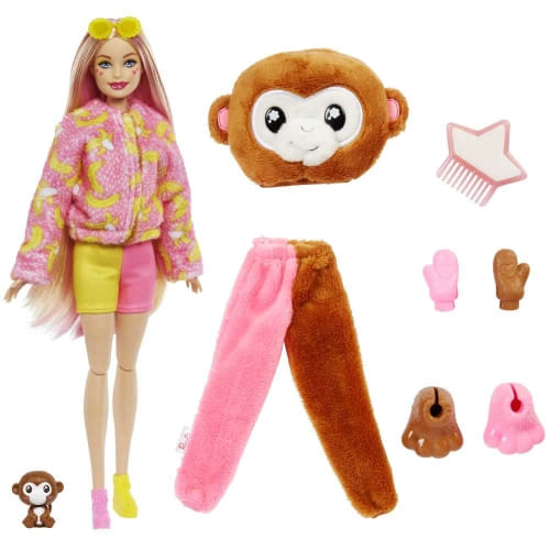 Muñeca Barbie Animales De La Selva Mono