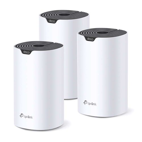 Sistema Wifi Mesh TP-Link Deco S7 AC1900 pack x 3, doble banda, 1775 mbps, router y access point , 3 puertos gitabit LAN, 3 antenas internas