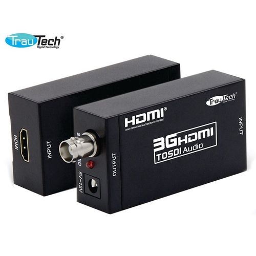 Convertidor HDMI a SDI metálico TRAUTECH 1080p camaras