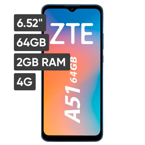 Smartphone ZTE A51 6.52" 2GB 64GB 13MP+2MP Azul