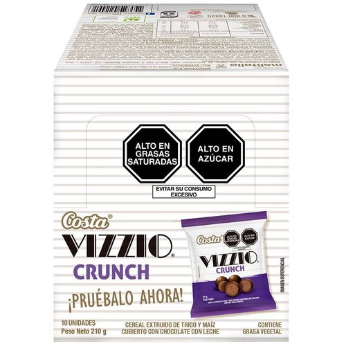 Chocolates COSTA Vizzio Crunch con Cereal Caja 10un