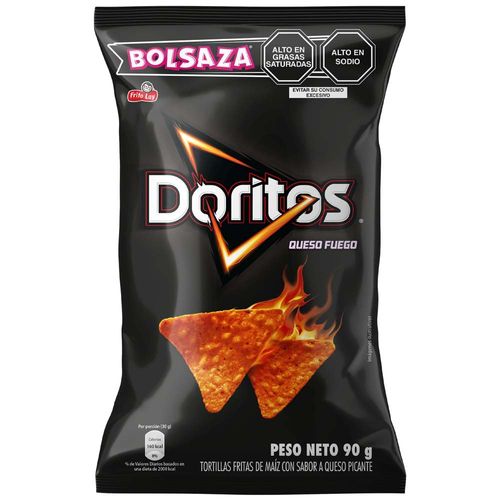 Tortillas de Maíz DORITOS Queso Fuego Bolsa 90g