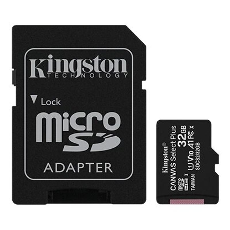 Memoria-Micro-SD-Kingston-Clase-10---Adaptador---64GB