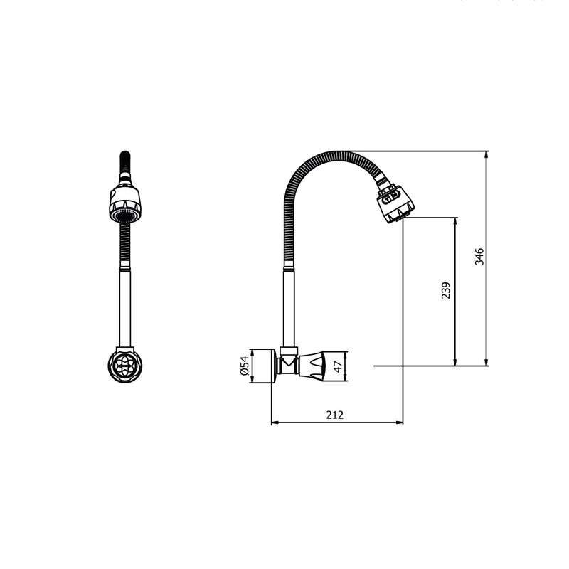 LLAVE-LAVADERO-PARED-PICO-FLEXIBLE-SOFIA-CROMADO-VAINSA