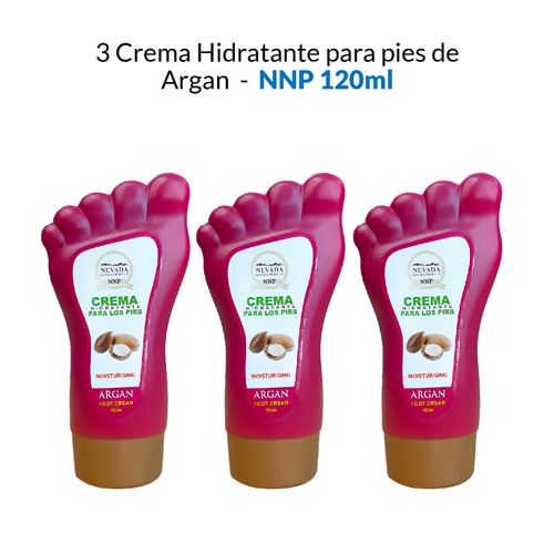 3 Crema Hidratante para pies de Argan - NNP 120ml