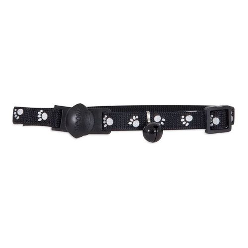 Petmate Collar Ajustable Negro con Pata Reflectiva