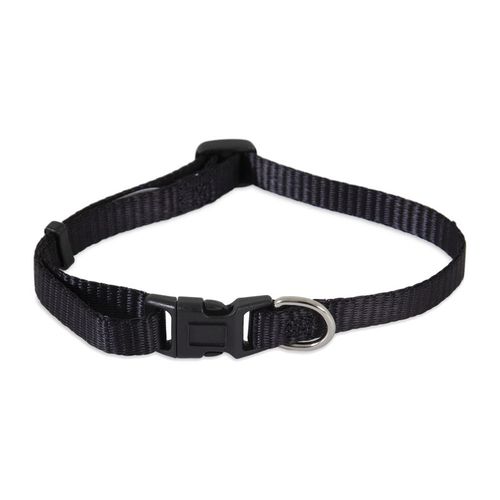 Petmate Collar Ajustable de Nylon Negro Talla S