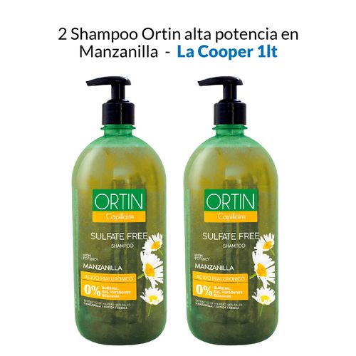 2 Shampoo Ortin alta potencia en Manzanilla - La cooper 1lt