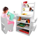 Escritorio-Infantil-Mesa-con-Estantes-Organizador-para-Niños---Silla-M54