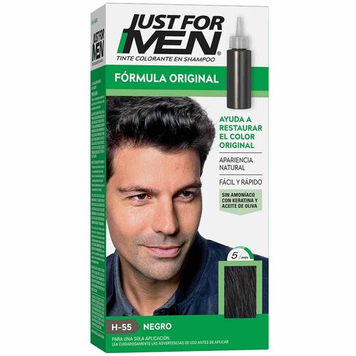 Tinte para Cabello en Shampoo JUST FOR MEN Negro Caja 1un