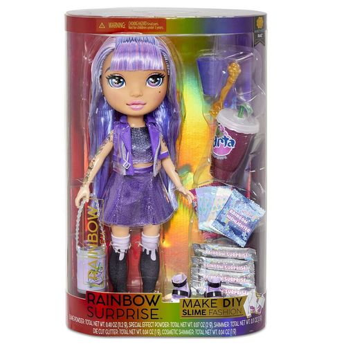 MUÑECA RAINBOW SURPRISE SLIME FASHION AMETHYST RAE 35 CM