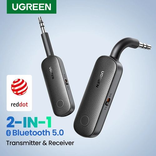 UGREEN-adaptador Bluetooth 2 en 1 receptor y transmisor 5,0 para Audio de TV, coche, Pc, y mas