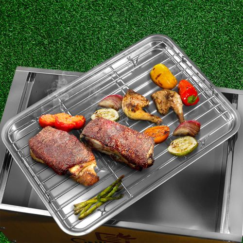 Bandeja Y Rejilla Inoxidable Junior Para Horno