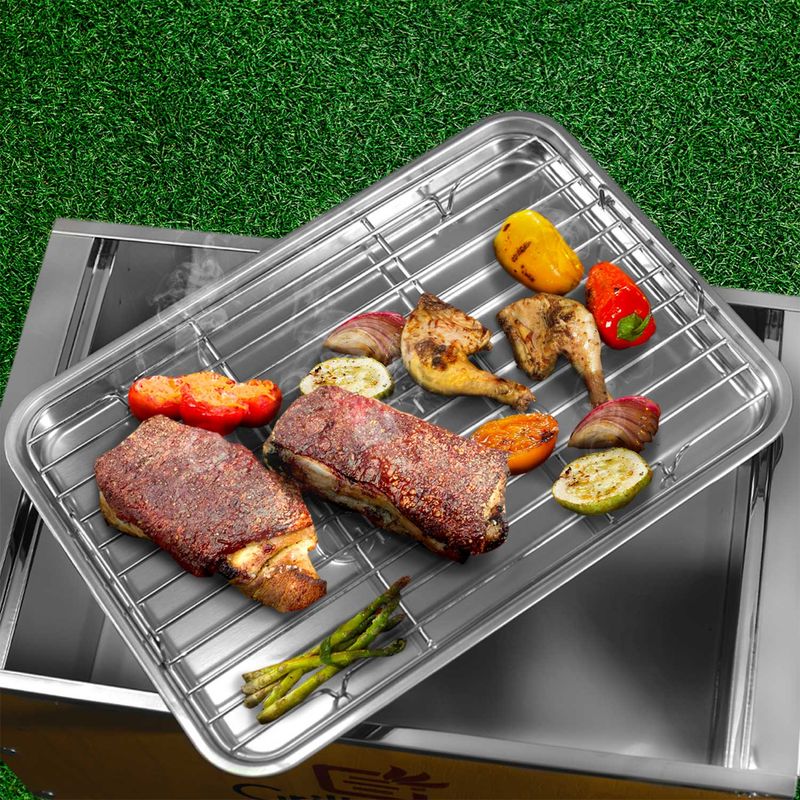 Bandeja-Y-Rejilla-Inoxidable-Junior-Para-Horno