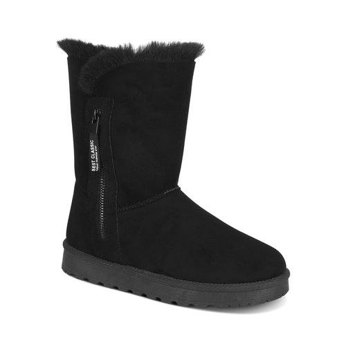 Botas Peluche Mujer 7657 NEGRO