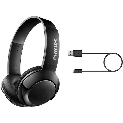 Audífonos de diadema inalámbricos con micrófono SHB3075BK Negro