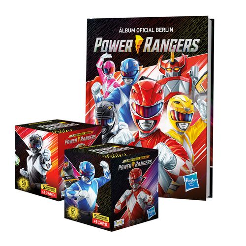 Álbum Power Rangers Editorial Berlin Tapa Dura + 2 Cajitas (100 Sobres)