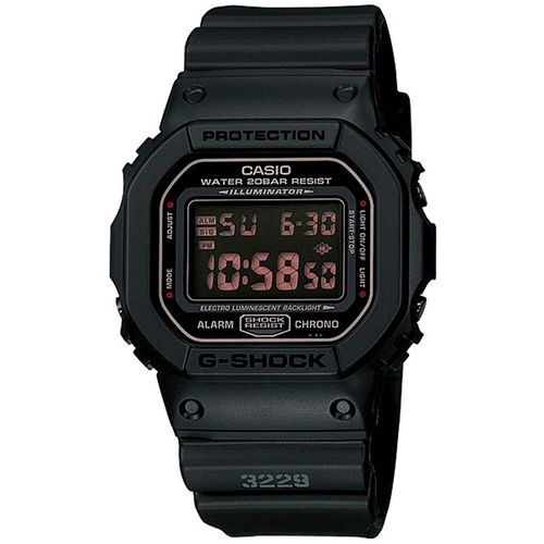 Reloj Casio G-Shock DW5600MS-1 Digital Luz De Fondo Acuatico Resina Negro