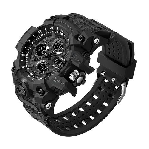 Reloj Deportivo SANDA 6021 Negro Militar Análogo-Digital