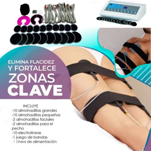 Gimnasia Pasiva PROFESIONAL 24 Electrodos Electroestimulacion Muscular