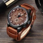 Reloj-Lujo-CURREN-8225-Marron-Correa-Cuero-Genuino