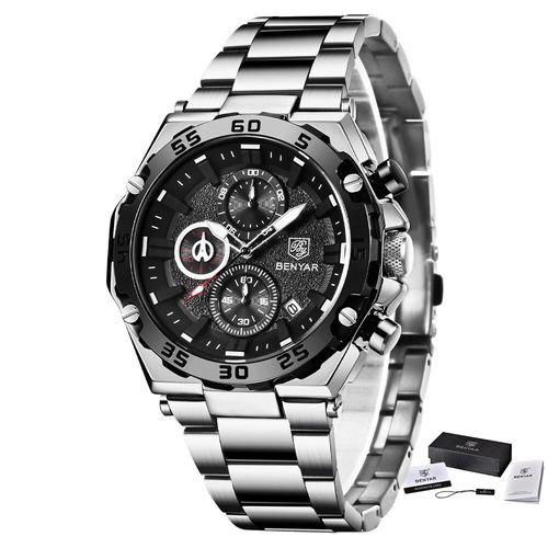 Reloj Hombre BENYAR 5178 Negro Metálico Cronógrafos