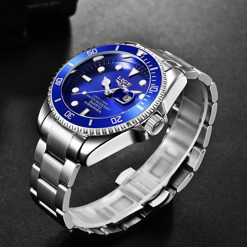 Reloj-Hombre-LIGE-10045-Azul-Cuarzo-Cristal-de-Zafiro