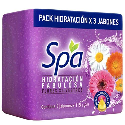 Jabón de Tocador SPA Hidratante 115g Paquete 3un