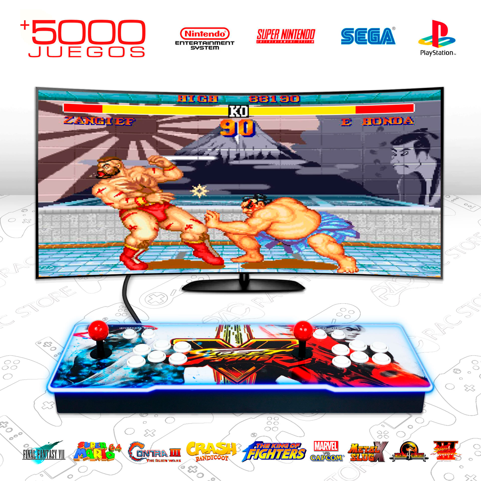 Retro Consola Arcade Pandora Box 12s Street F. 5000 Juegos Rac Store