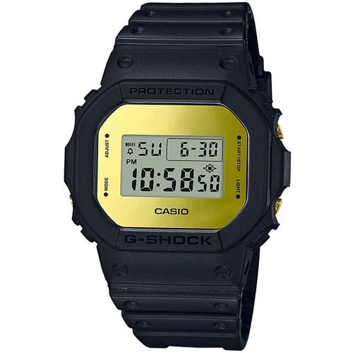 Reloj Casio G-Shock DW5600BBMB-1 Digital Luz Fondo Espejo Dorado