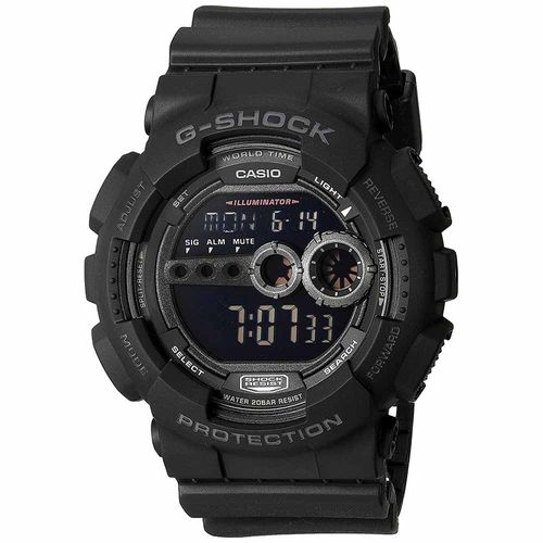 Reloj Casio G-Shock GD100-1B Digital Luz de Fondo Acuático Negro