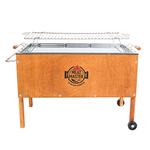 Caja China Meat Master Inoxidable Grande + Parrilla  de Varillas Inoxidable