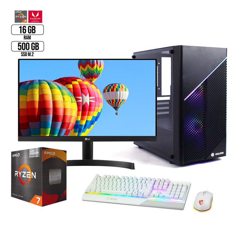 Pc-Universitario2-Ryzen-7-46Ghz-Monitor-24-Ssd-500Gb-Ram-16Gb