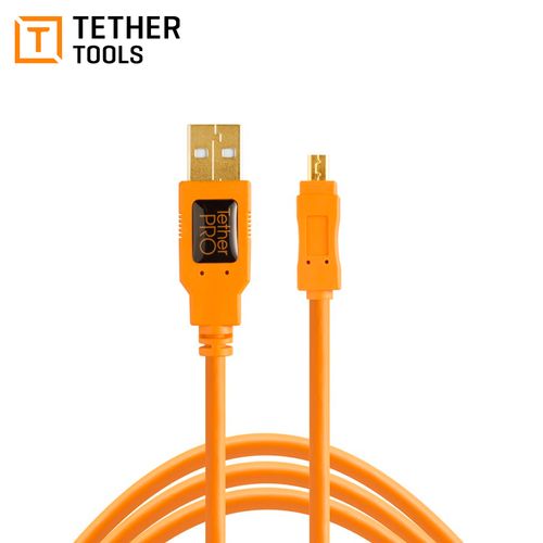 CABLE TETHER TOOLS USB 2.0 TO MINI B 8 PIN (CU8015-ORG)