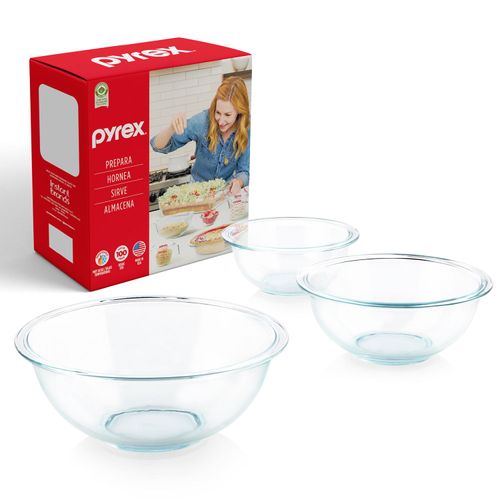 PYREX - Set x3 piezas Mixing Bowls