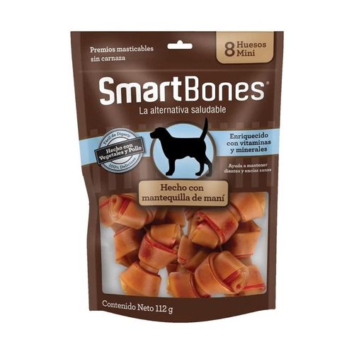 SMARTBONES PEANUT BUTTER MINI 8PK