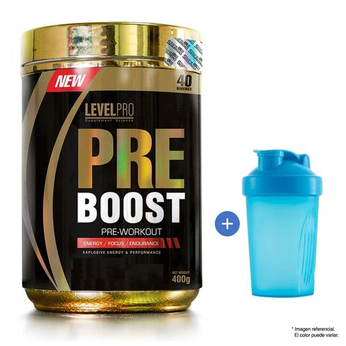 PRE BOOST 400GR FRUIT PUNCH LEVEL PRO Pre entreno + Shaker