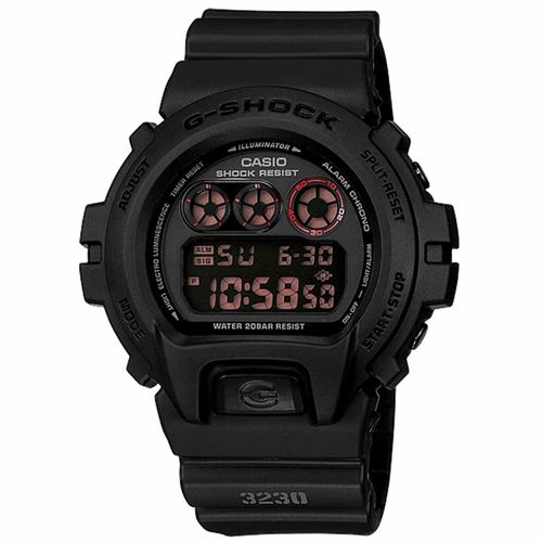 Reloj Casio G-Shock DW-6900MS-1 Digital Acuático Luz de Fondo Resina Negro