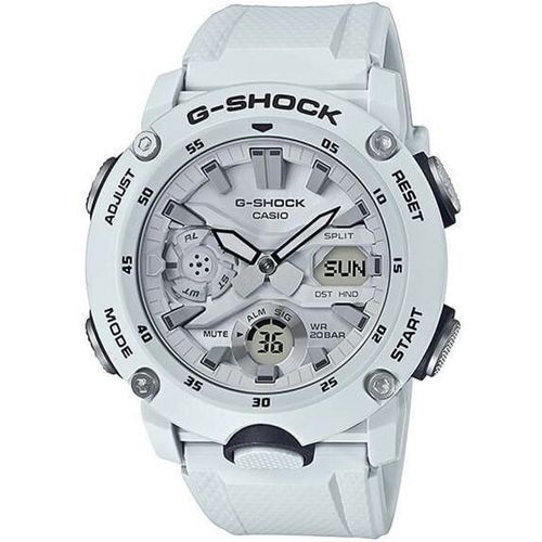 Reloj Casio G-Shock Carbon Core GA2000S-7A Digital Analógico Luz LED Resina Blanco Humo