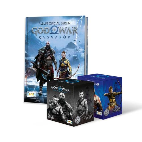 Álbum God of war Ragnarok Editorial Berlin Tapa Dura + 2 Cajitas (100 Sobres)