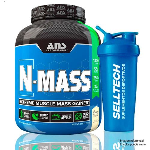 Ganador de Peso Ans N Mass 6 Lb Vainilla + Shaker