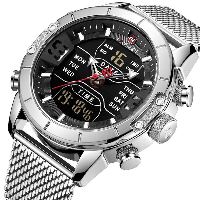Reloj-Hombre-NAVIFORCE-9153-Plateado-Analogo-Digital