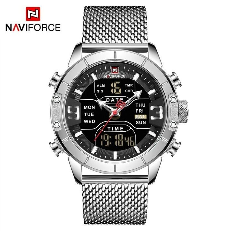 Reloj-Hombre-NAVIFORCE-9153-Plateado-Analogo-Digital