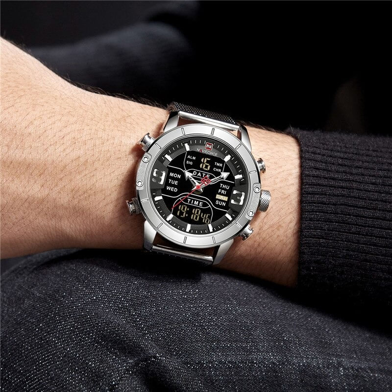 Reloj-Hombre-NAVIFORCE-9153-Plateado-Analogo-Digital