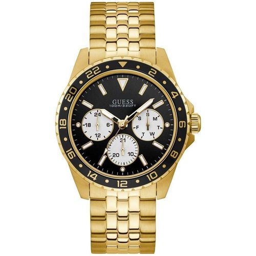 Reloj Guess Odyssey W1107G4 Multifuncional Acero Inoxidable Dorado Negro